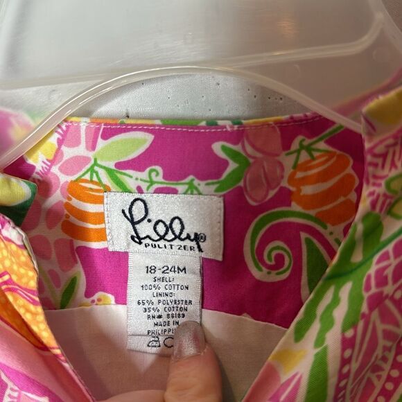 Lilly Pulitzer White Label Multi Color Check Dress. Size 18-24 Months. - Picture 8 of 10